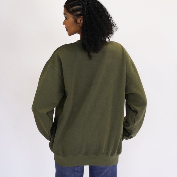 Olive Green Malibu Sweatshirt - Picture 2 of 4